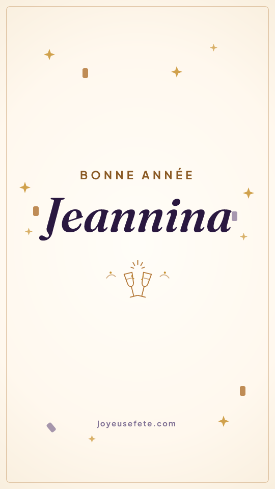 Image « Bonne année Jeannina » au format story