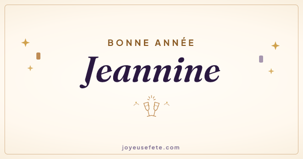 Image « Bonne année Jeannine » au format large