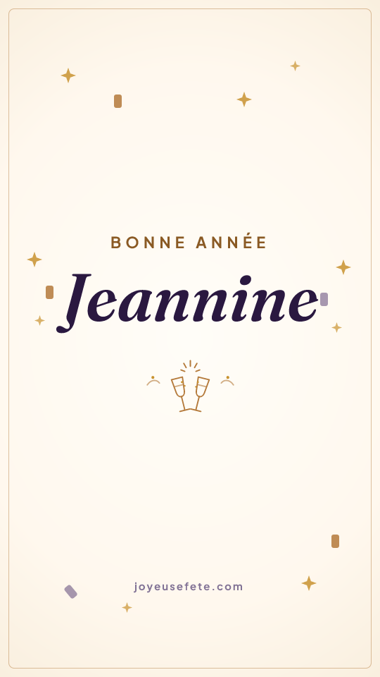 Image « Bonne année Jeannine » au format story