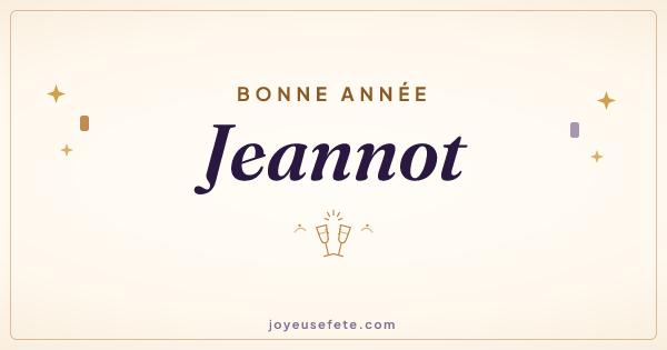 Image « Bonne année Jeannot » au format large