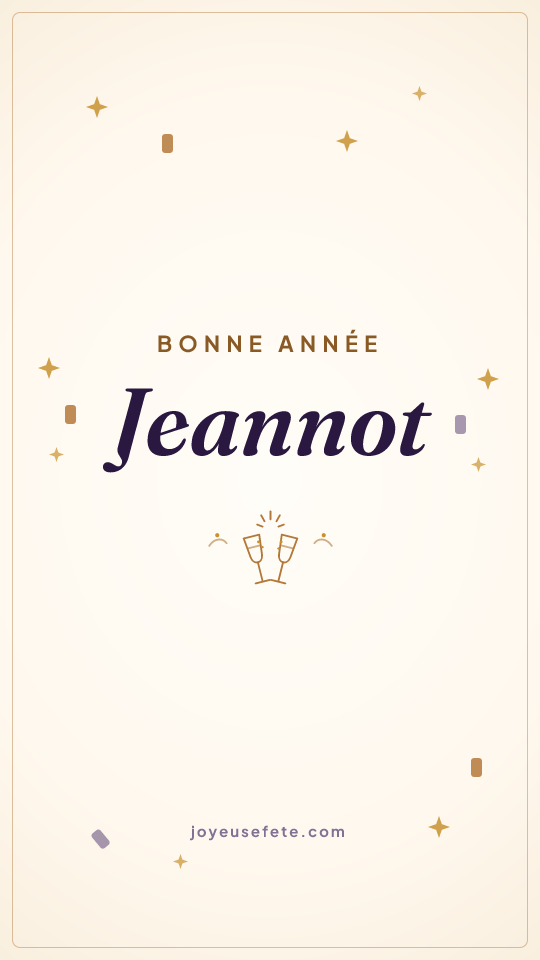 Image « Bonne année Jeannot » au format story