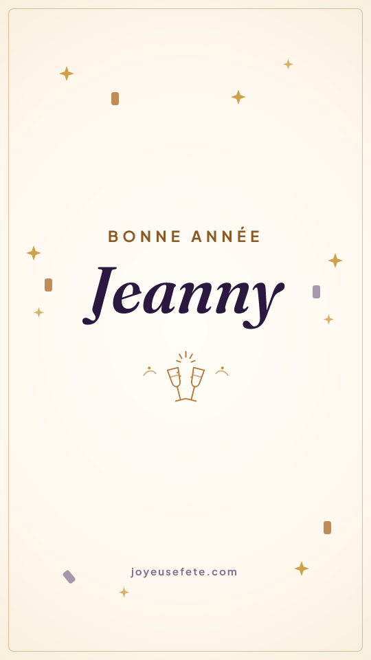 Image « Bonne année Jeanny » au format story