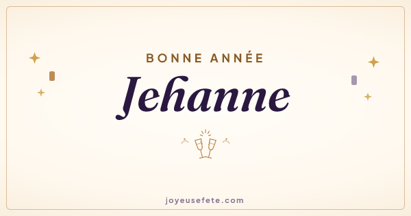 Image « Bonne année Jehanne » au format large