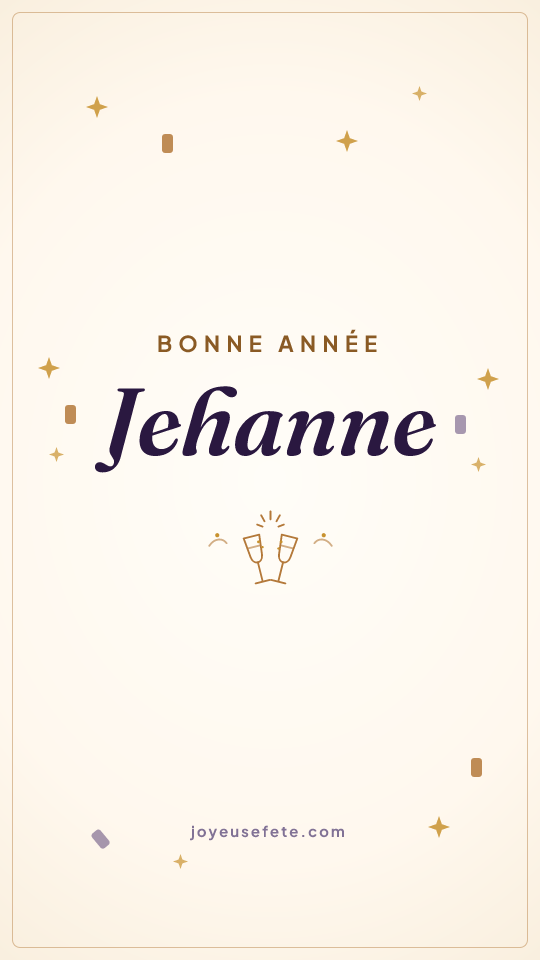 Image « Bonne année Jehanne » au format story
