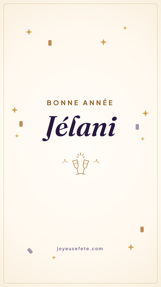 Image « Bonne année Jélani » au format story
