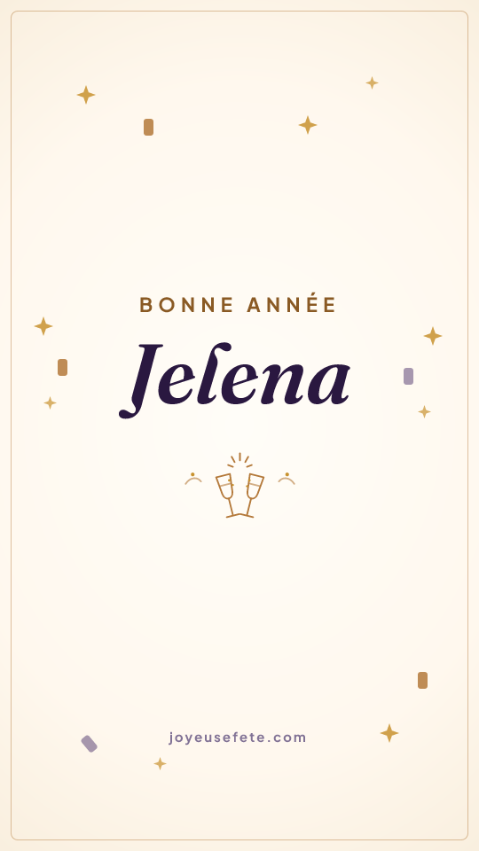 Image « Bonne année Jelena » au format story