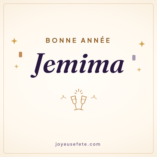 Image carrée « Bonne année Jemima » pour WhatsApp