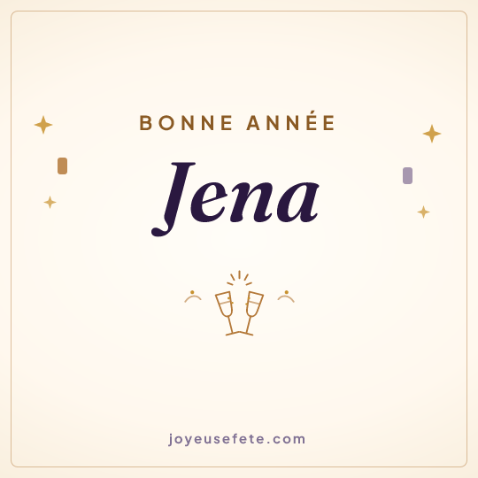 Image carrée « Bonne année Jena » pour WhatsApp