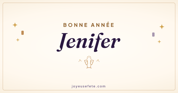 Image « Bonne année Jenifer » au format large