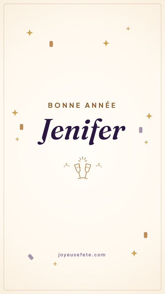 Image « Bonne année Jenifer » au format story