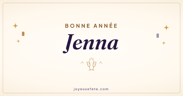 Image « Bonne année Jenna » au format large