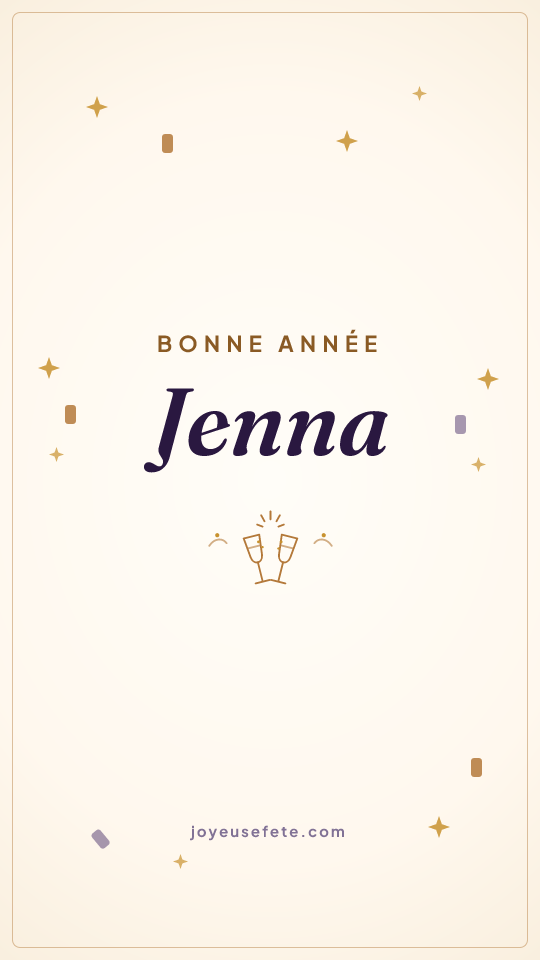 Image « Bonne année Jenna » au format story