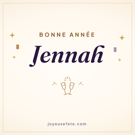 Image carrée « Bonne année Jennah » pour WhatsApp