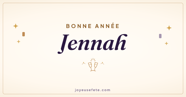 Image « Bonne année Jennah » au format large