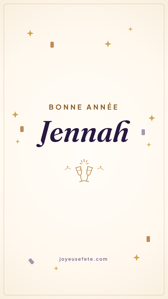 Image « Bonne année Jennah » au format story