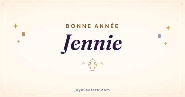Image « Bonne année Jennie » au format large
