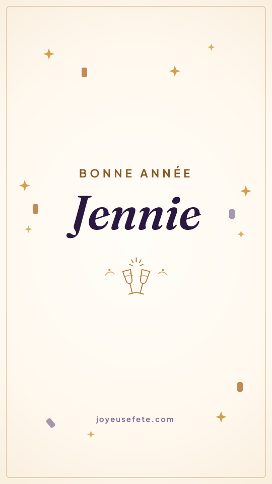 Image « Bonne année Jennie » au format story