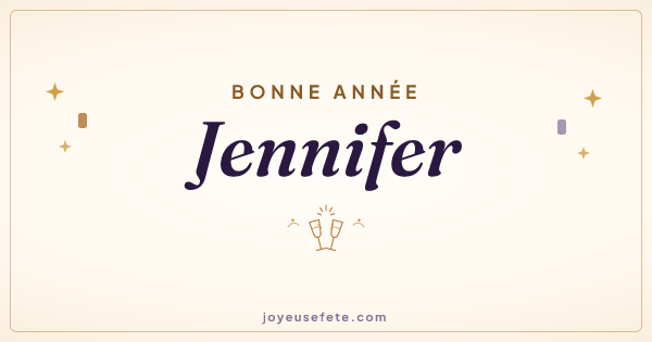 Image « Bonne année Jennifer » au format large