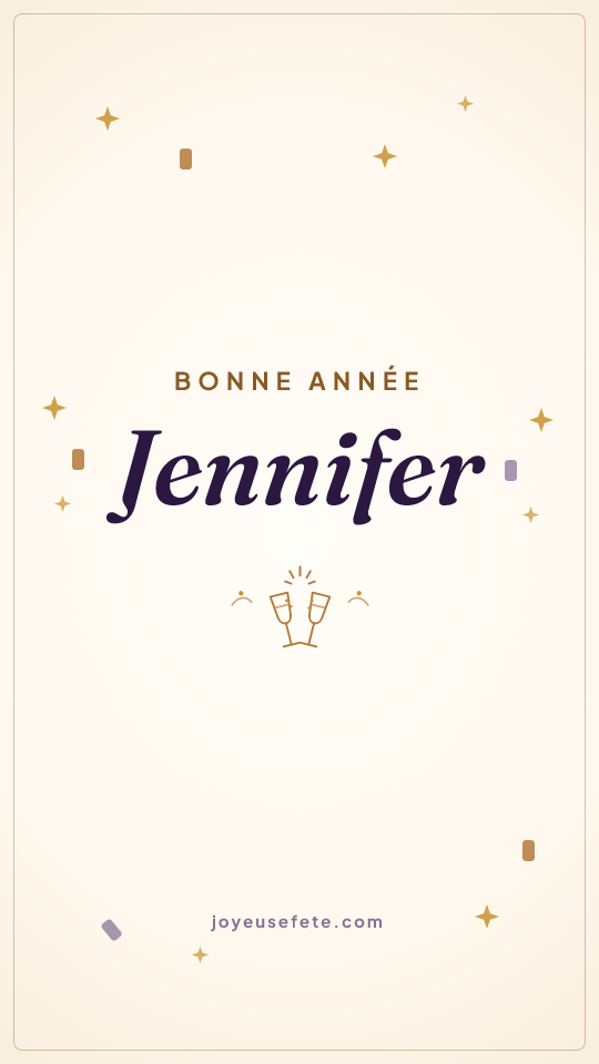 Image « Bonne année Jennifer » au format story