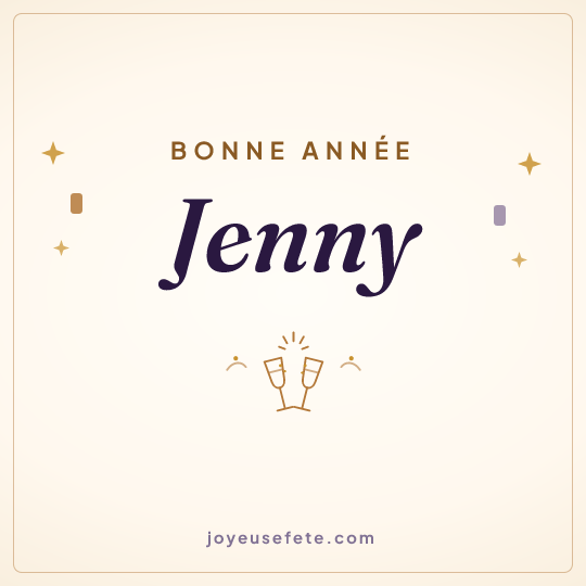 Image carrée « Bonne année Jenny » pour WhatsApp