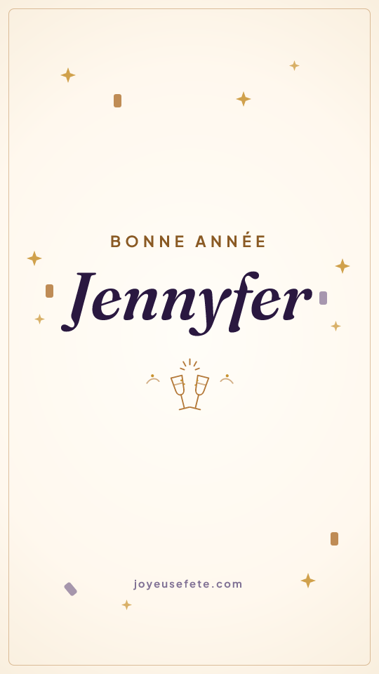 Image « Bonne année Jennyfer » au format story