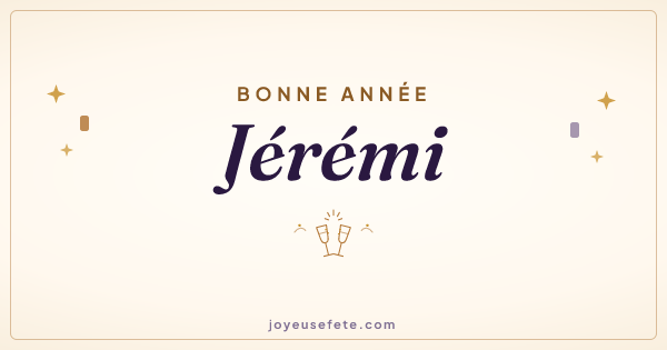 Image « Bonne année Jérémi » au format large