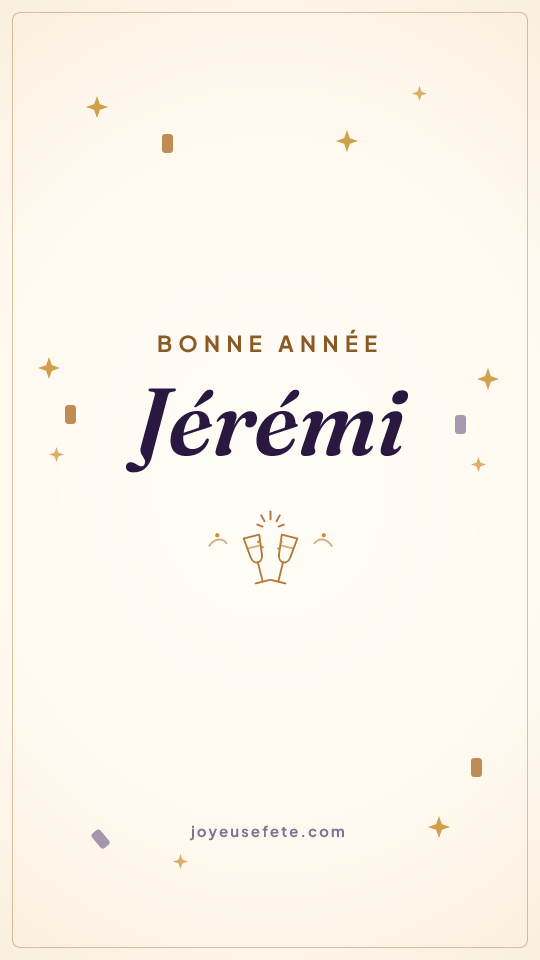 Image « Bonne année Jérémi » au format story
