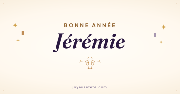 Image « Bonne année Jérémie » au format large