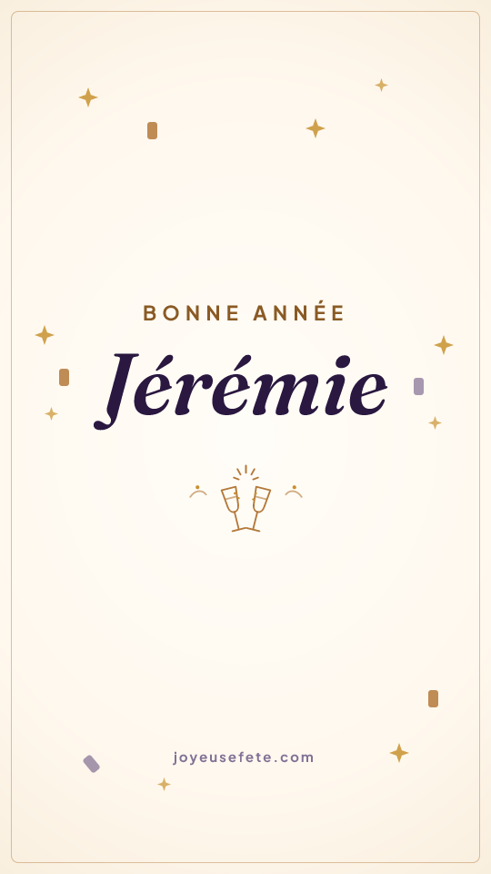Image « Bonne année Jérémie » au format story