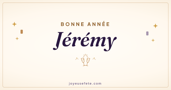 Image « Bonne année Jérémy » au format large