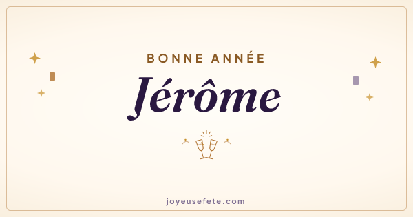 Image « Bonne année Jérôme » au format large