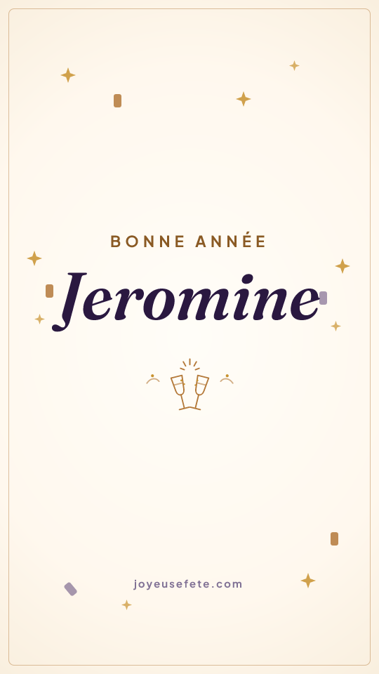 Image « Bonne année Jeromine » au format story
