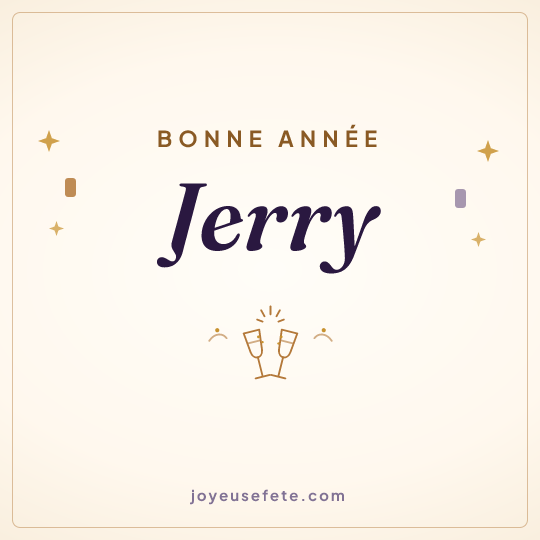 Image carrée « Bonne année Jerry » pour WhatsApp