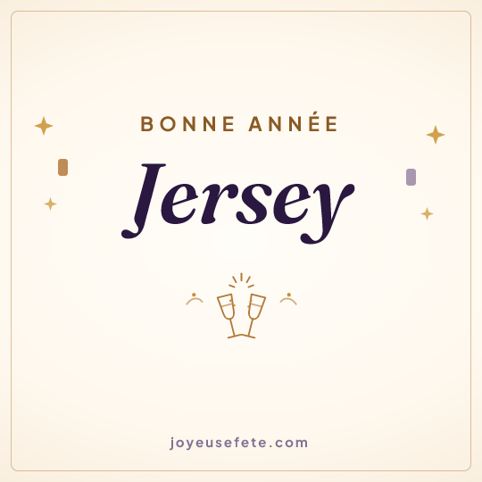 Image carrée « Bonne année Jersey » pour WhatsApp