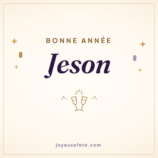 Image carrée « Bonne année Jeson » pour WhatsApp