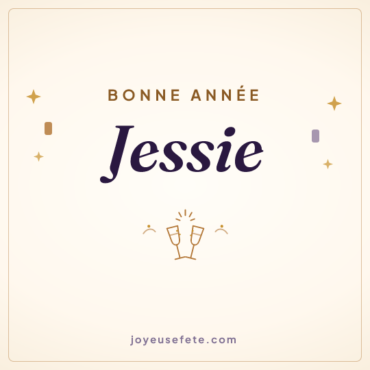 Image carrée « Bonne année Jessie » pour WhatsApp