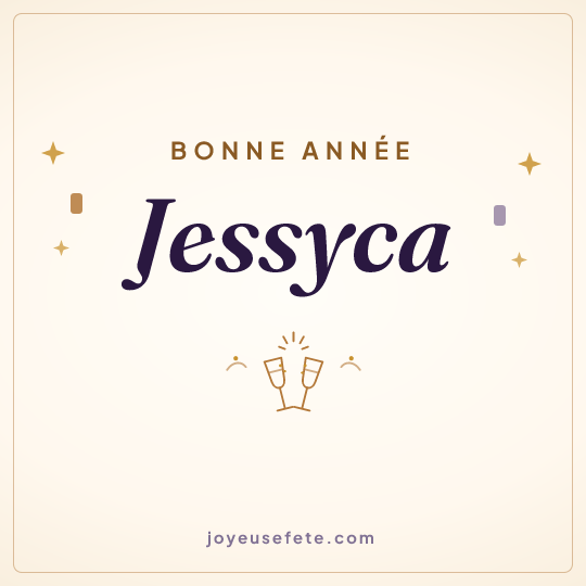 Image carrée « Bonne année Jessyca » pour WhatsApp
