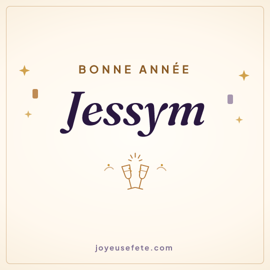 Image carrée « Bonne année Jessym » pour WhatsApp
