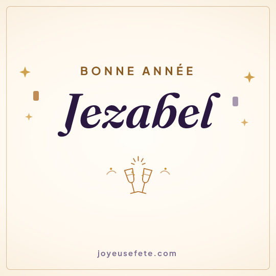 Image carrée « Bonne année Jezabel » pour WhatsApp