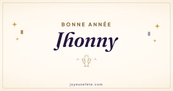 Image « Bonne année Jhonny » au format large