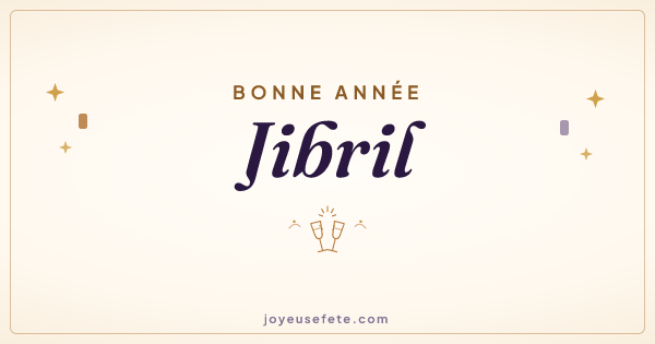 Image « Bonne année Jibril » au format large