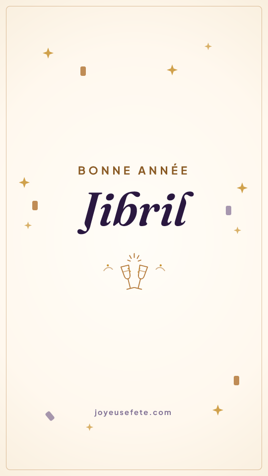 Image « Bonne année Jibril » au format story