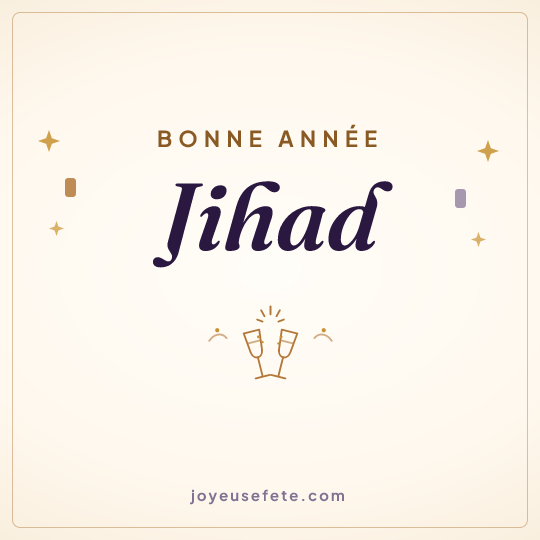 Image carrée « Bonne année Jihad » pour WhatsApp