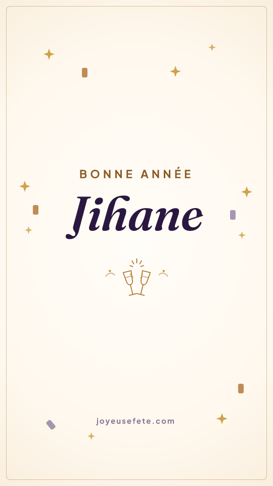 Image « Bonne année Jihane » au format story