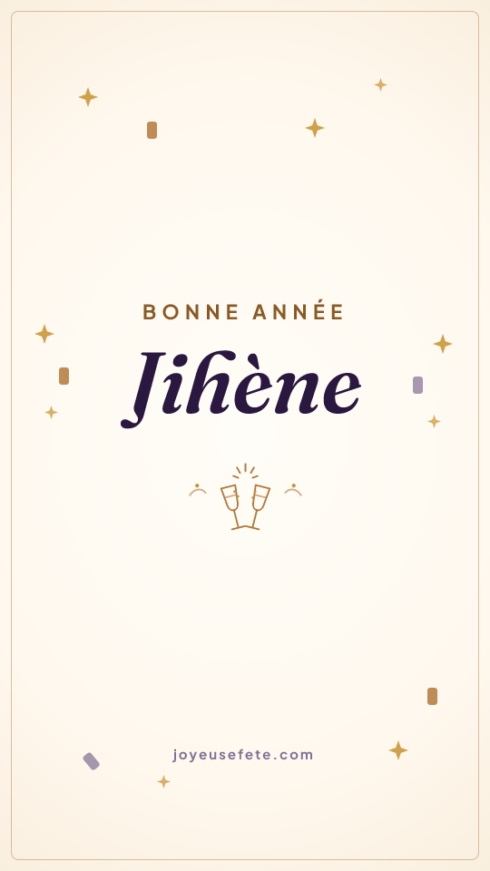 Image « Bonne année Jihène » au format story