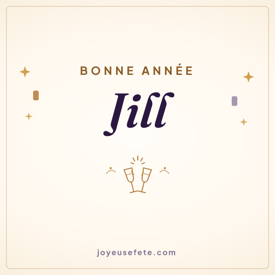 Image carrée « Bonne année Jill » pour WhatsApp