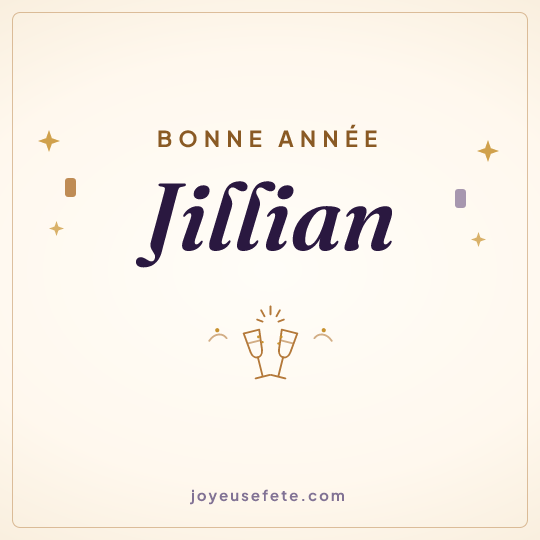 Image carrée « Bonne année Jillian » pour WhatsApp