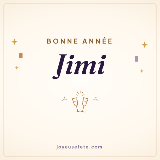 Image carrée « Bonne année Jimi » pour WhatsApp