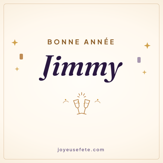 Image carrée « Bonne année Jimmy » pour WhatsApp