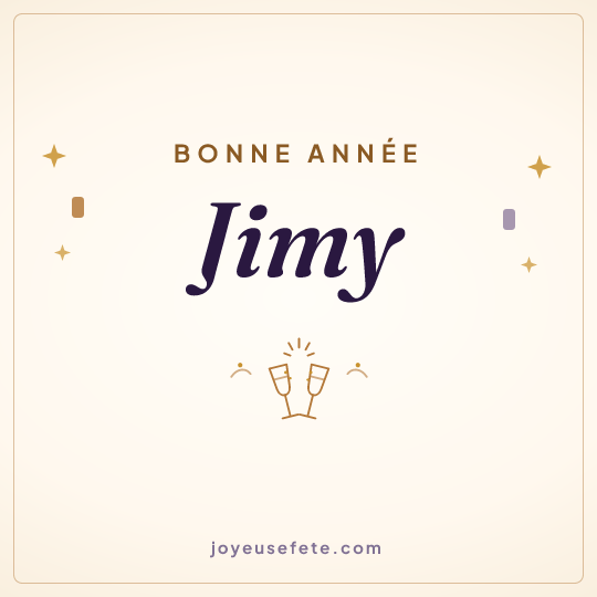 Image carrée « Bonne année Jimy » pour WhatsApp